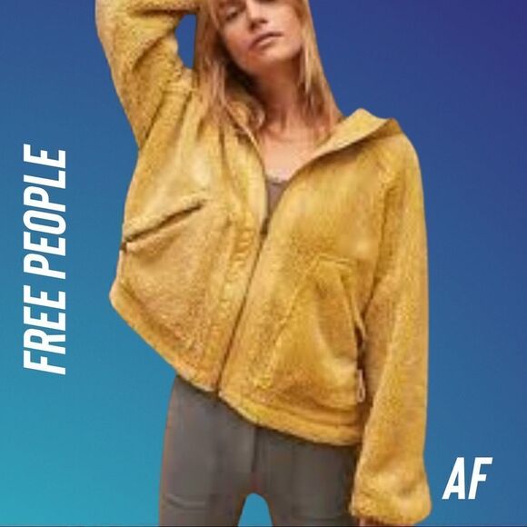 FREE PEOPLE MOUNTAIN AIR FLEECE JACKET NWT NEW SABLE LARGE - Picture 9 of 9